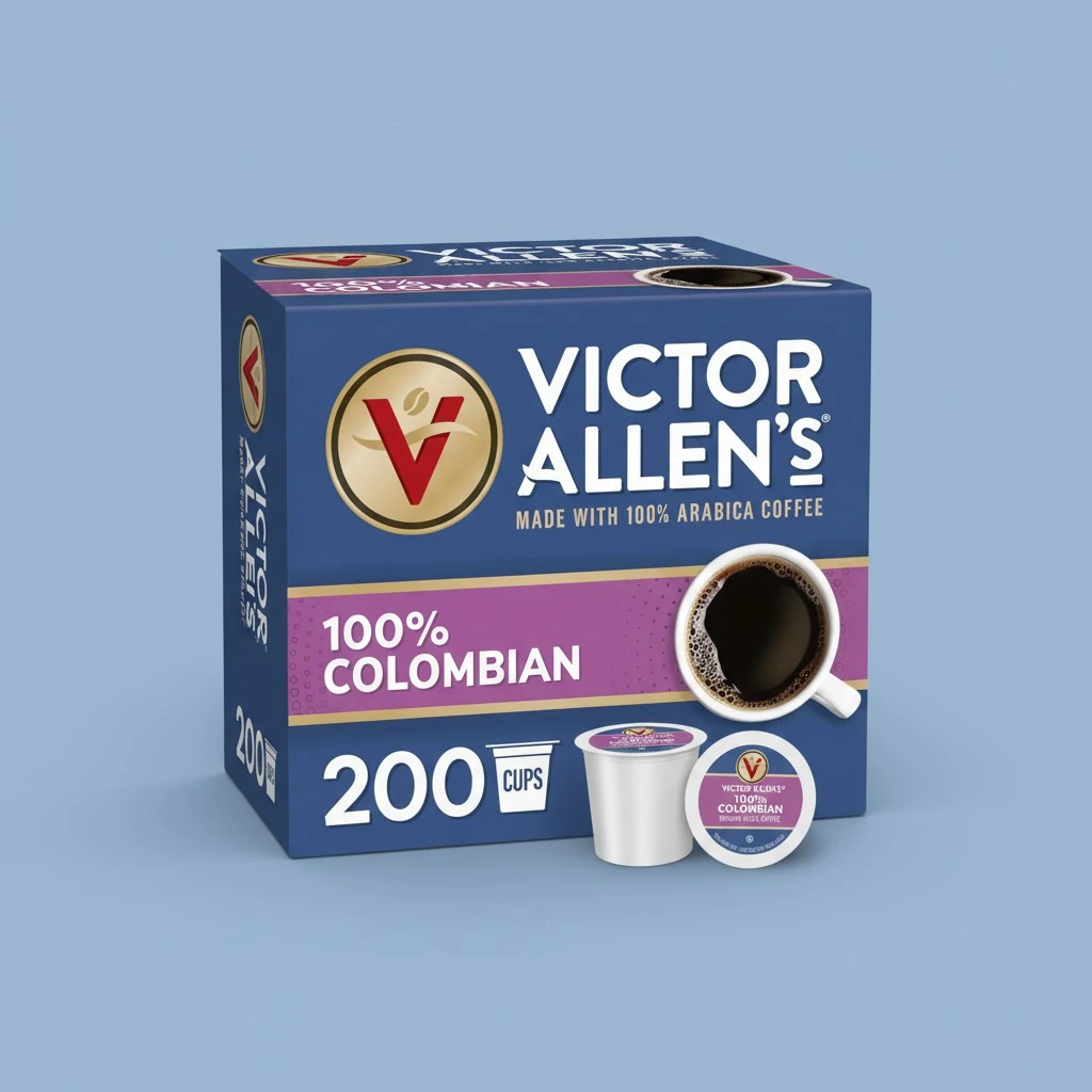 Victor Allen's Coffee 100% Colombian, Medium Roast, 200 Count, Single Serve Coffee Pods for Keurig K-Cup Brewers