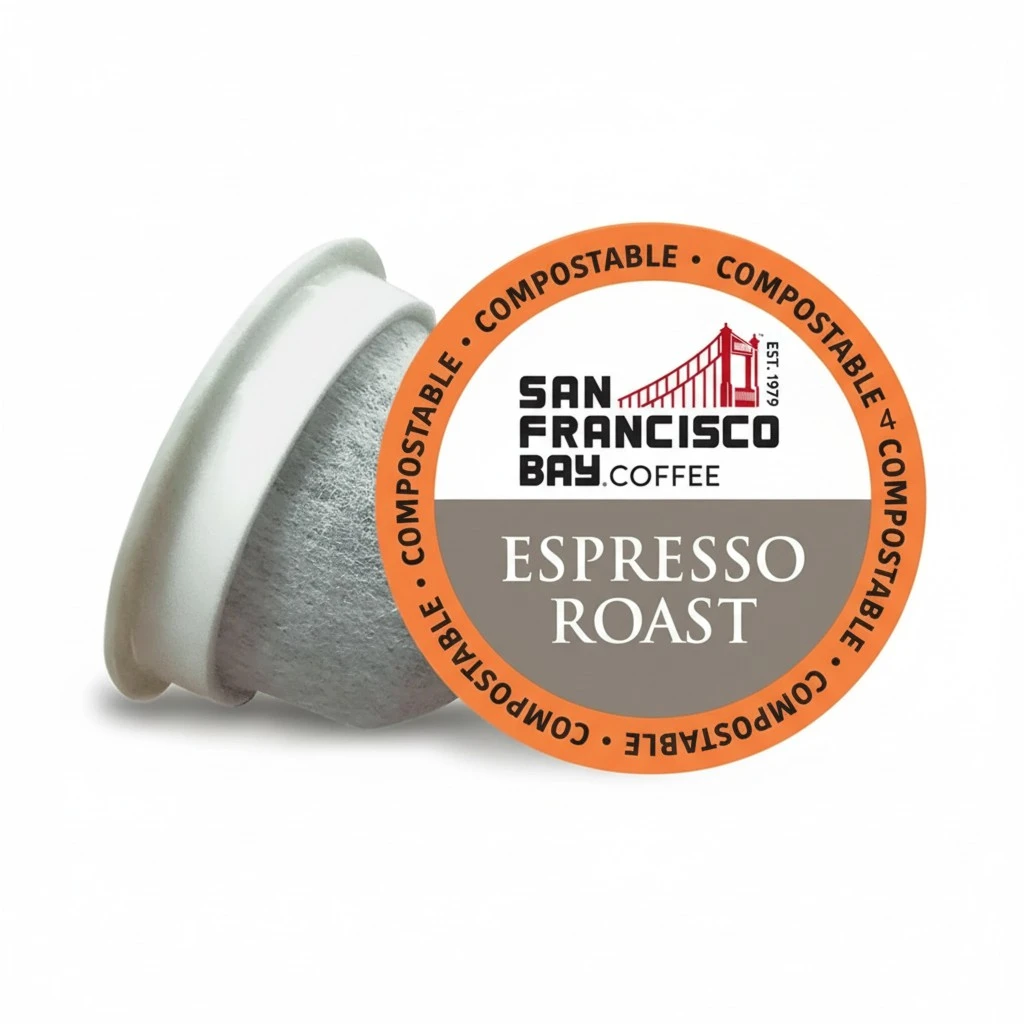 San Francisco Bay Compostable Coffee Pods - Espresso Roast (12 Ct) K Cup Compatible including Keurig 2.0, Dark Roast
