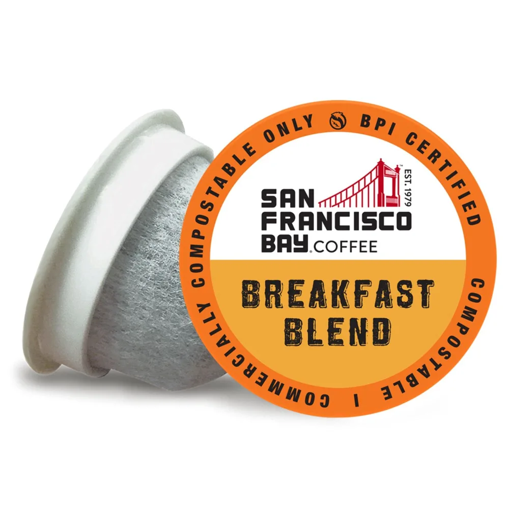 San Francisco Bay Compostable Coffee Pods - Breakfast Blend (120 Ct) K Cup Compatible including Keurig 2.0, Medium Roast