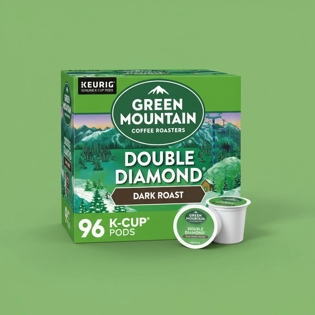 Green Mountain Coffee Roasters Double Diamond, Single-Serve Keurig K-Cup Pods, Dark Roast Coffee Pods, 96 Count