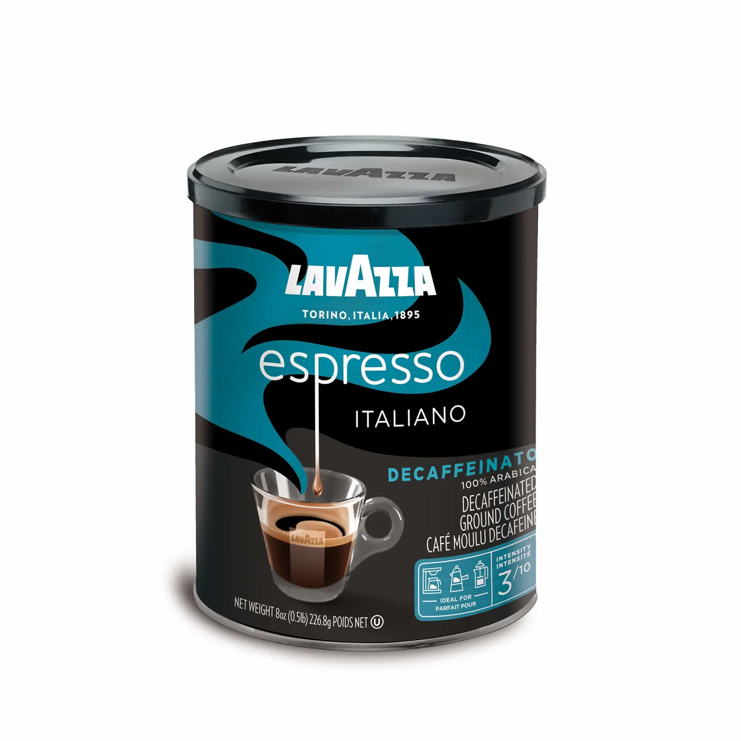 Lavazza Espresso Decaffeinato and Espresso Italiano Ground Coffee Blend (8 Oz Cans) | Authentic Italian