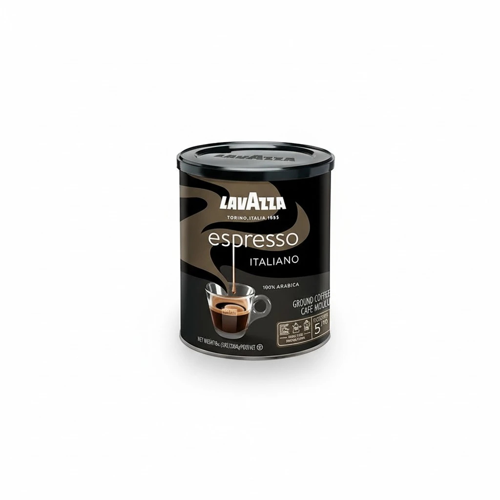Lavazza Espresso Decaffeinato and Espresso Italiano Ground Coffee Blend (8 Oz Cans) | Authentic Italian