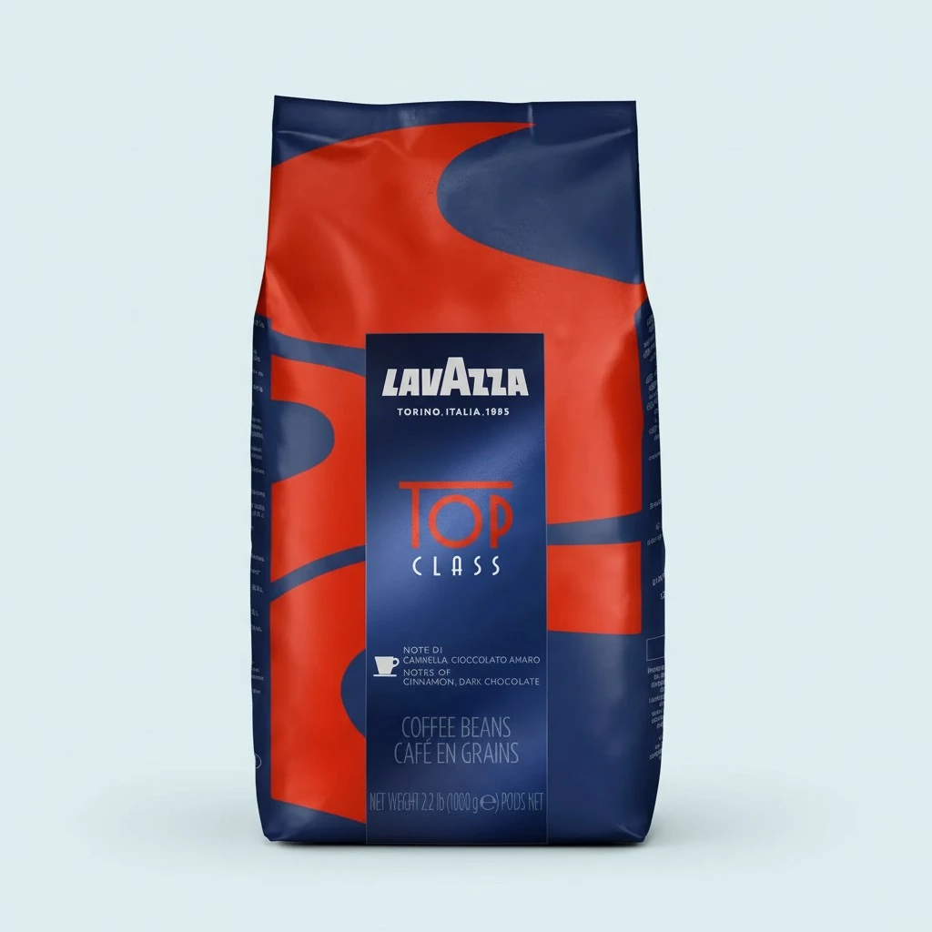 Lavazza Top Class Whole Bean Coffee Blend, Medium Espresso Roast Bag, 2.2 Pound (Pack of 1), Authentic Italian, Blended and roasted in Italy, Full bodied with smooth and balanced flavor