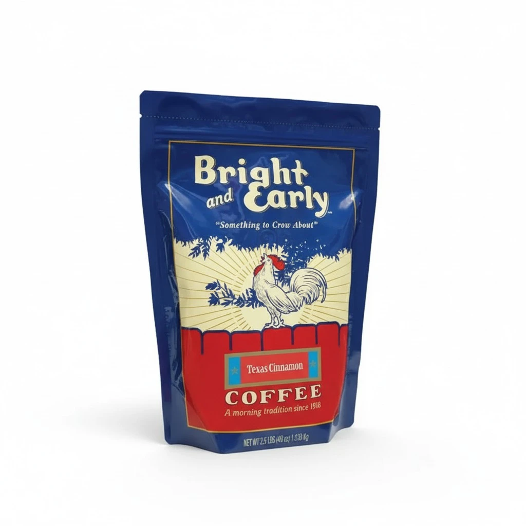 Bright and Early Texas Cinnamon - 2.5 LB Bag Ground Coffee, Medium Roast Cafe De Ollo - Pack of One