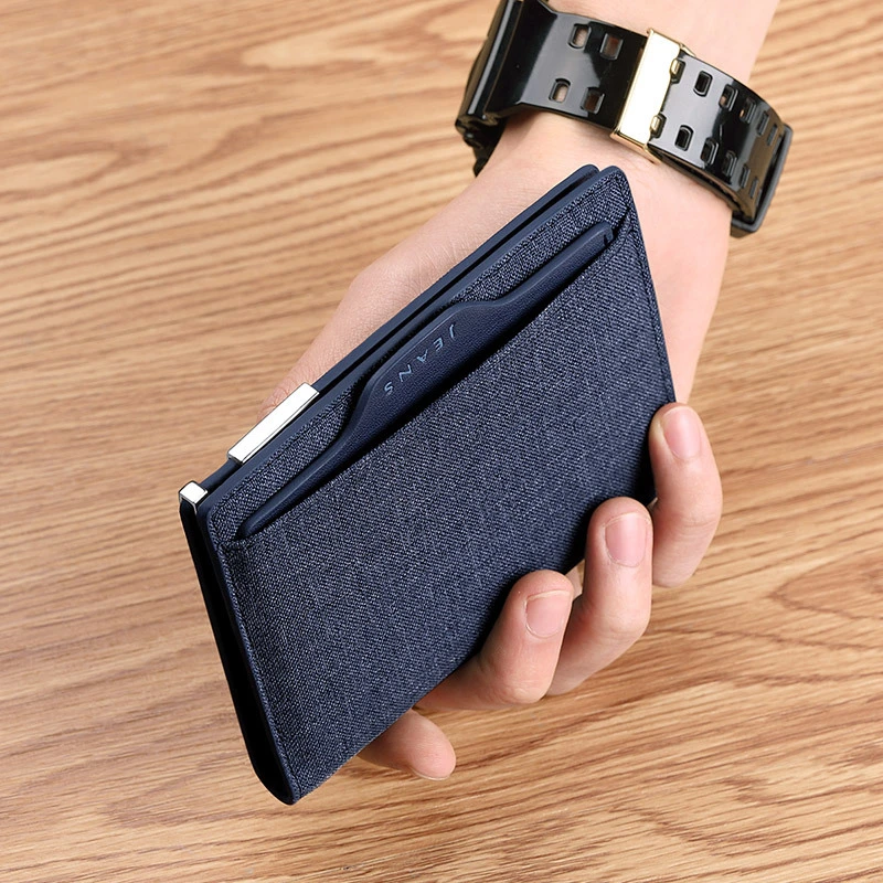 Men's Fashion Multifunctional Short Canvas Card Holder