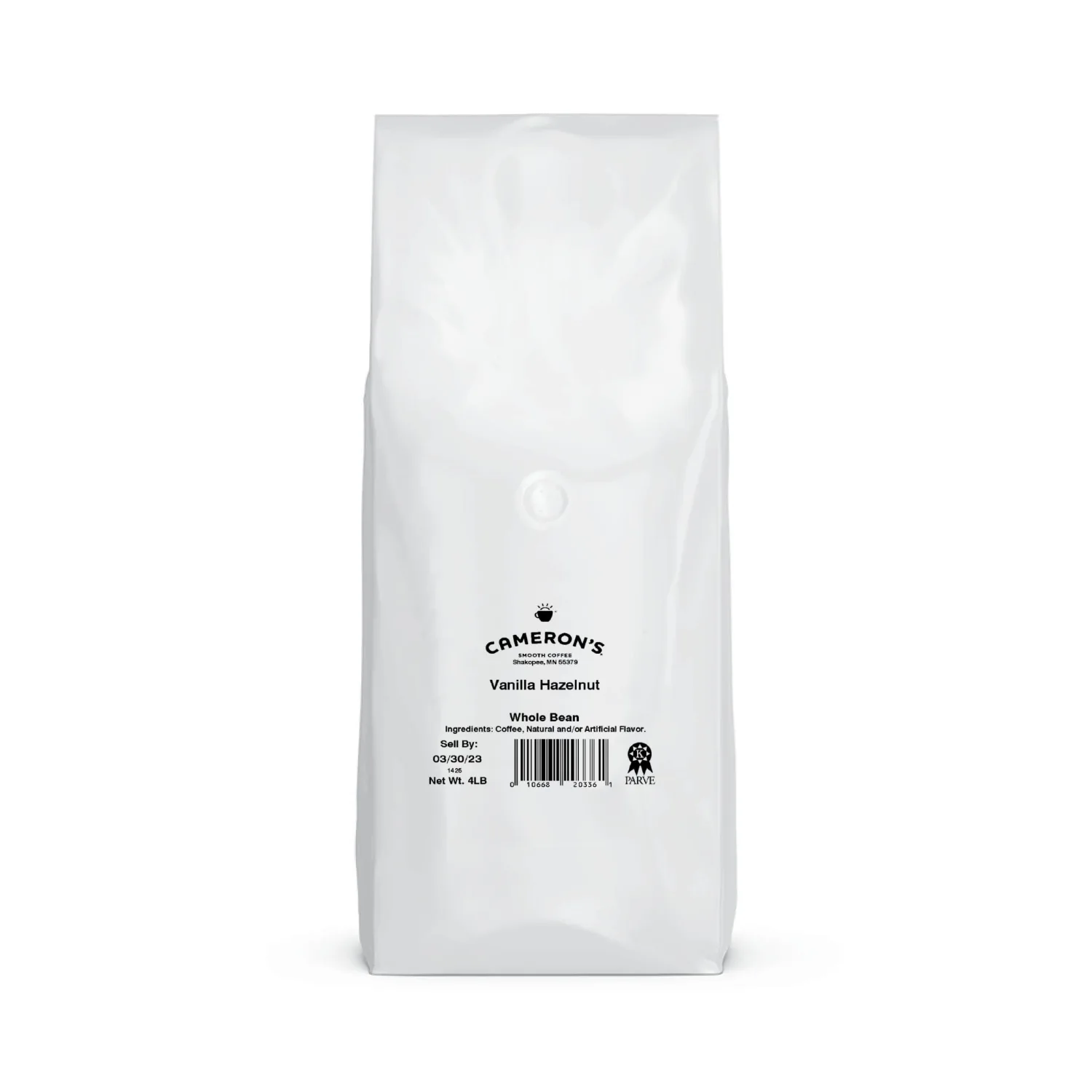 Cameron's Coffee Roasted Whole Bean Coffee, Flavored, Vanilla Hazelnut, 4 Pound