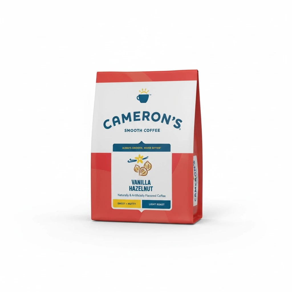 Cameron's Coffee Roasted Whole Bean Coffee, Flavored, Vanilla Hazelnut, 4 Pound
