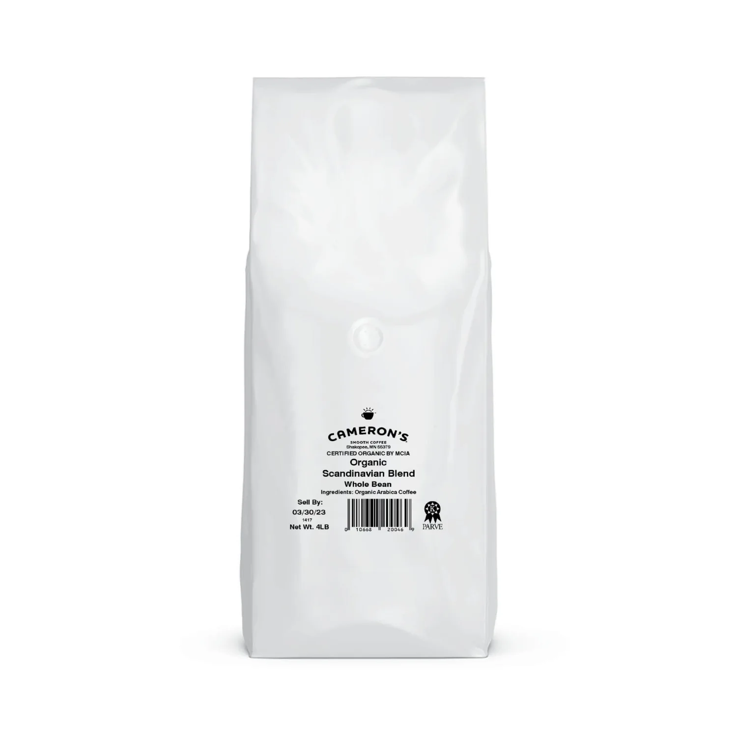 Cameron's Coffee Roasted Whole Bean Coffee, Organic Scandinavian Blend, 4 Pound