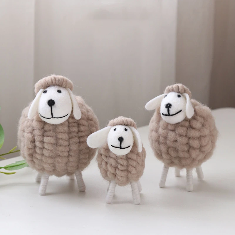 Wool Knitting Cute Lamb Decorative Ornament