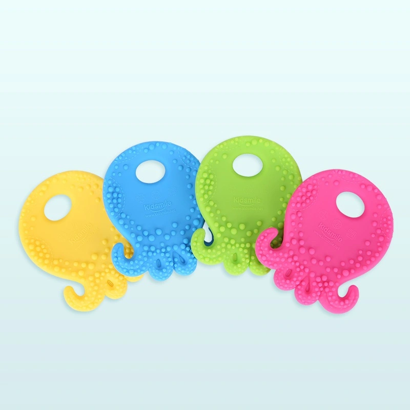 Octopus Silicone Teether Colorful Molar Rod Toy Children's Wisdom Soft Tooth Guard Bite Glue