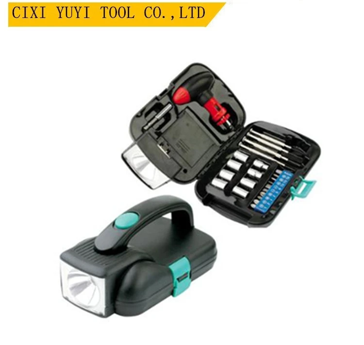 LED Light Multifunctional Car Repair Tool Set