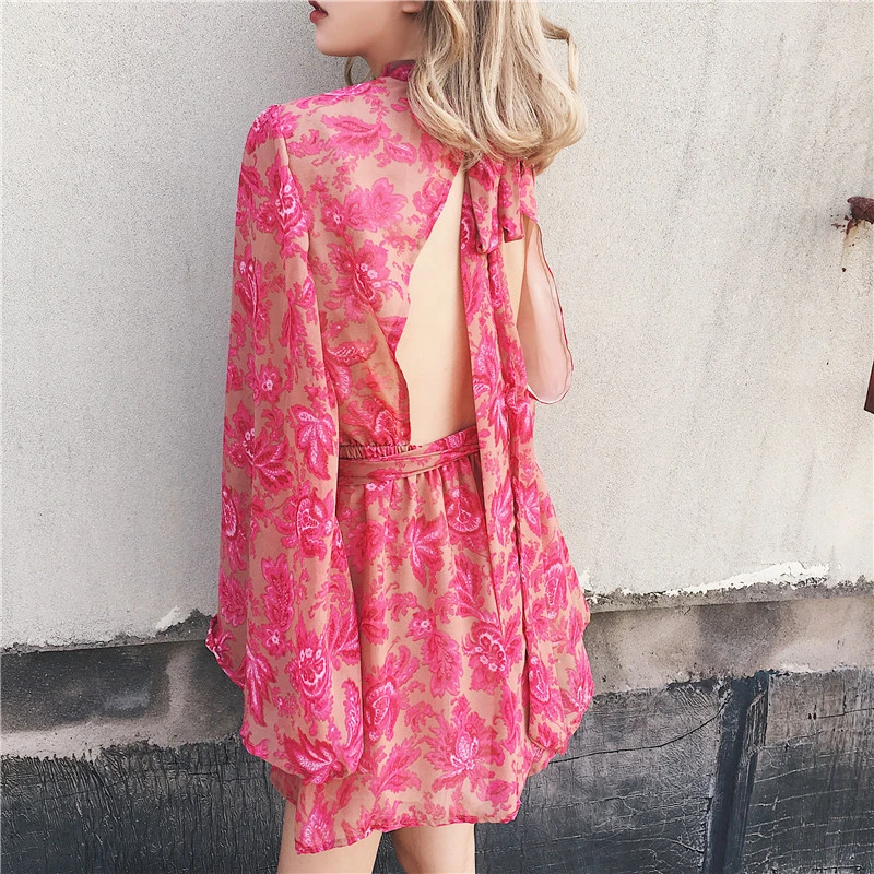 Chiffon jumpsuit dress