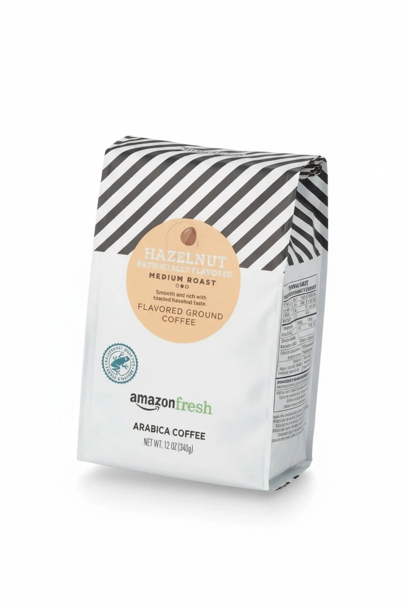 AmazonFresh Hazelnut Flavored Coffee, Ground, Medium Roast, 12 Ounce (Pack of 3)