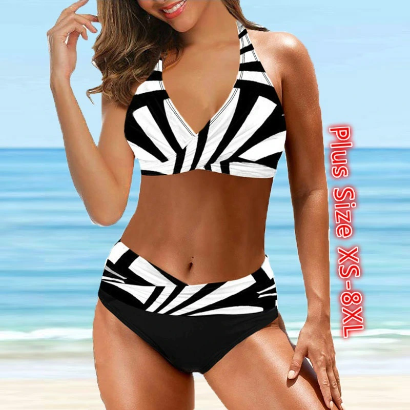 2021 New Zinc European And American Ladies Sling Split Swimsuit