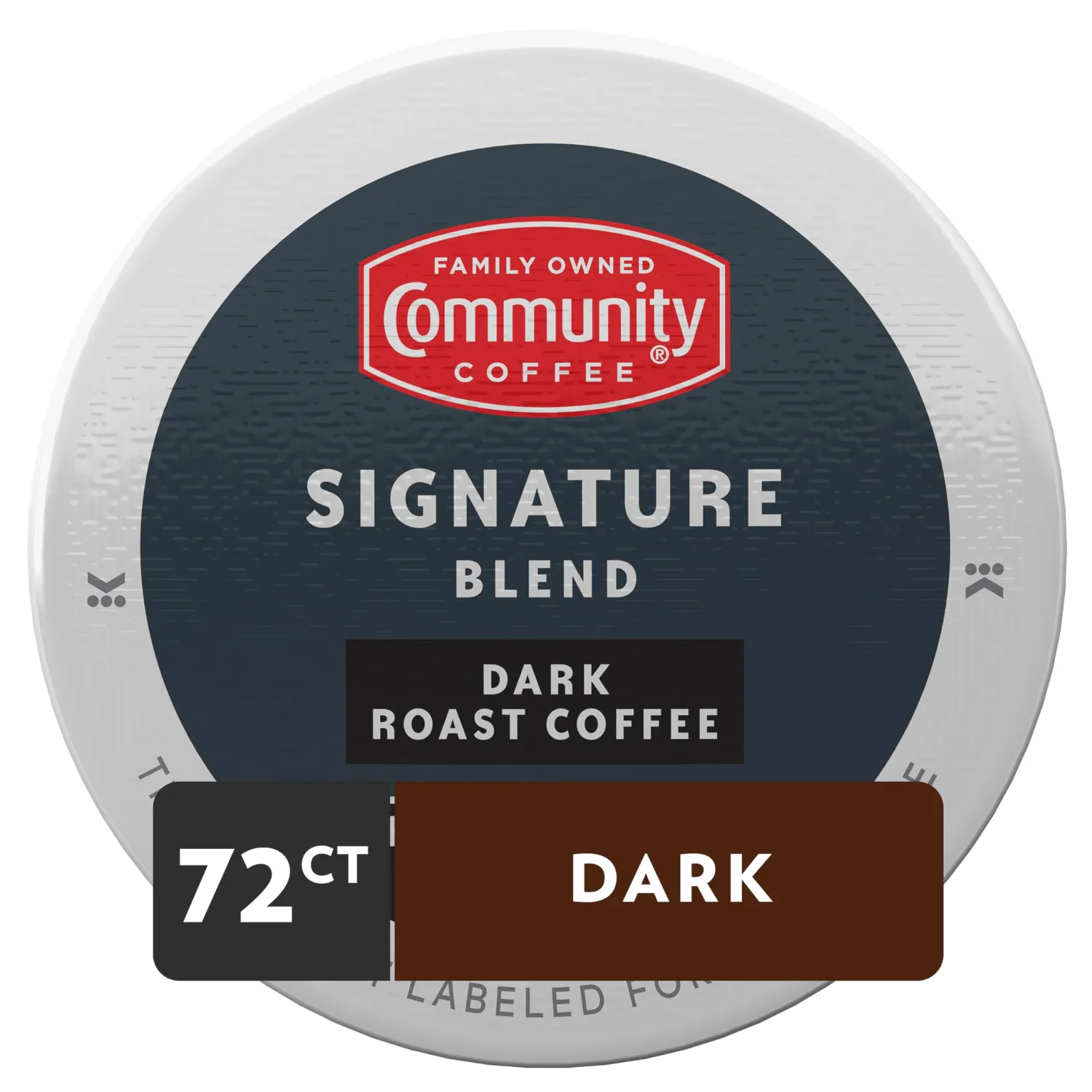 Community Coffee Signature Blend 72 Count Coffee Pods, Dark Roast, Compatible with Keurig 2.0 K-Cup Brewers, Box of 72 Pods