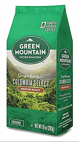 Green Mountain Coffee Roasters, Colombia Select, Ground Coffee, Fair Trade Select, Medium Roast, Bagged 10oz