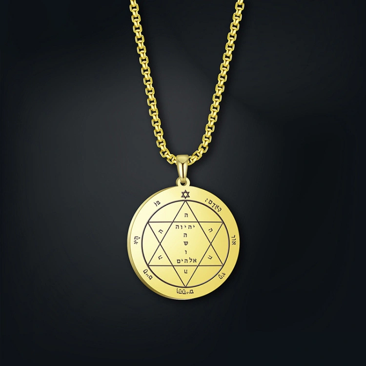 Pentagram Solomon Titanium Steel Pendant Necklace