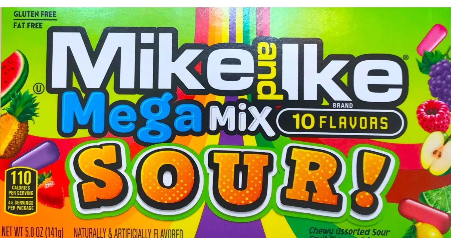 NEW Mike & Ike Mega Mix Sour Gluten Free/ Fat Free Candies Net Wt 5oz (1)
