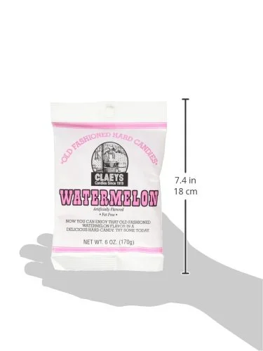 Claeys Old Fashioned Hard Candy, Watermelon, 6 Ounce