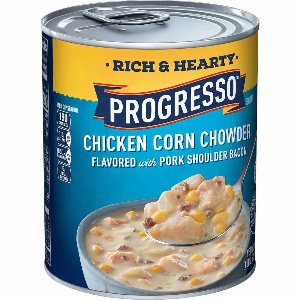 Progresso Soup Rich & Hearty, Chicken Corn Chowder, 18.5 oz