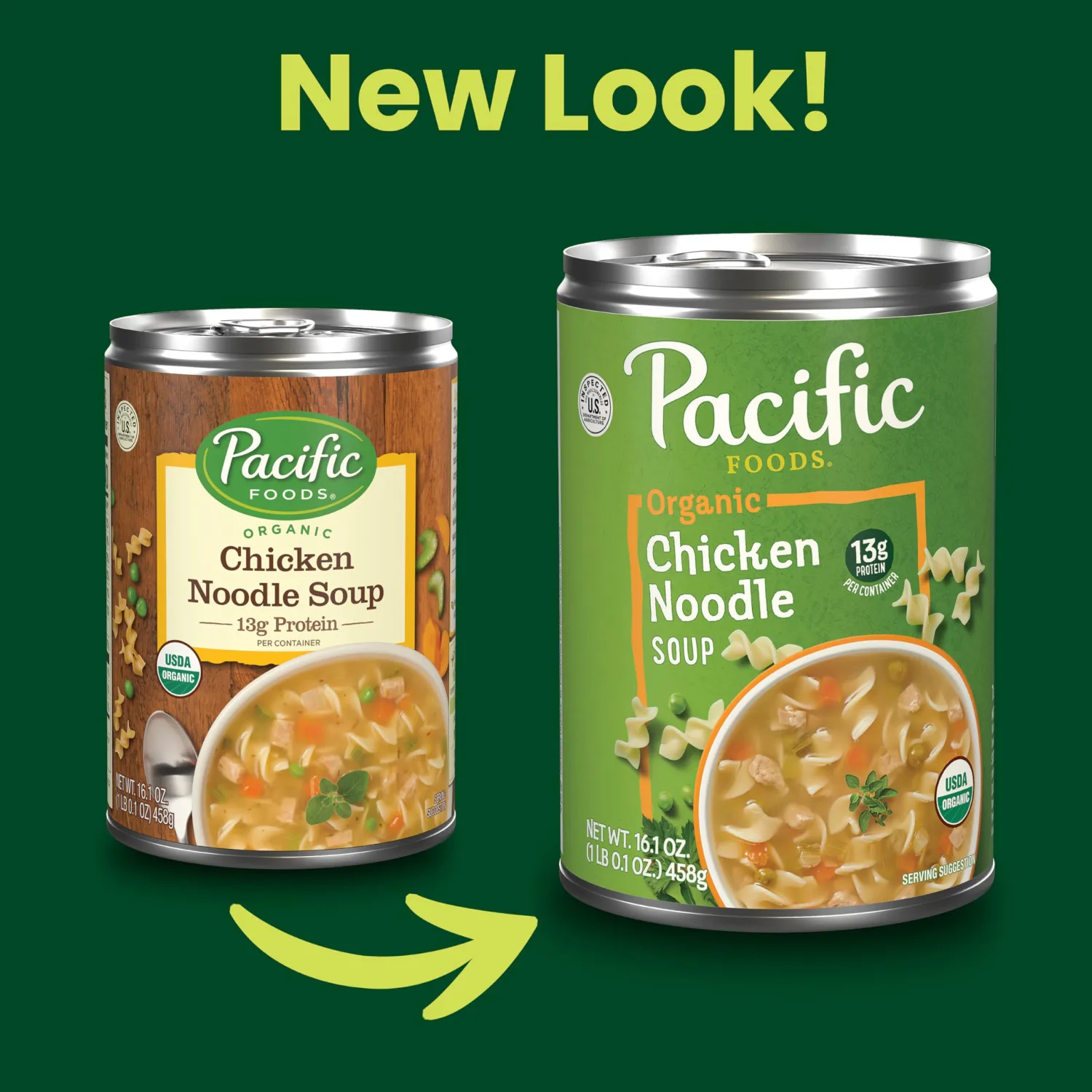 Pacific Foods Organic Chicken Noodle Soup, 16.1 oz Can