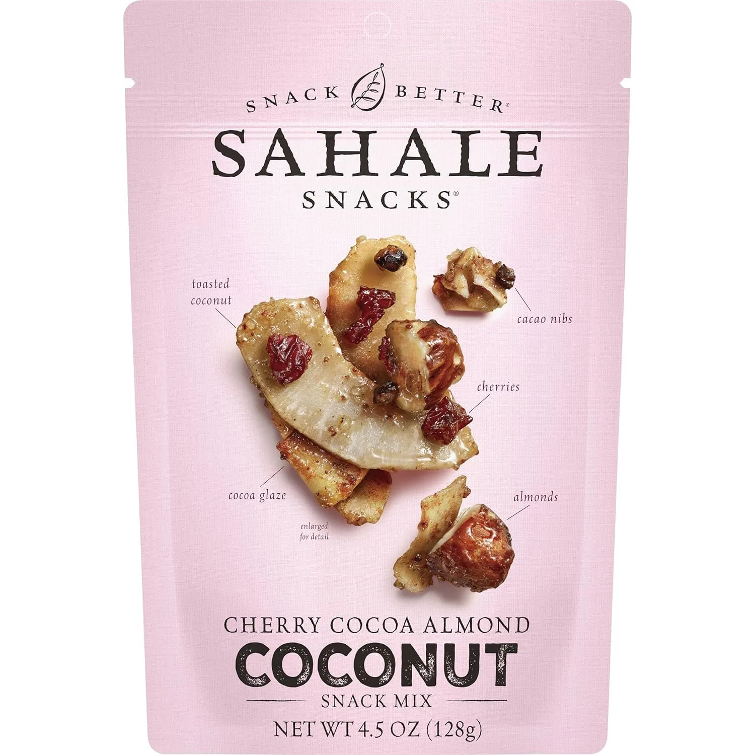 Sahale Snacks Cherry Cocoa Almond Coconut Snack Mix, 4.5 Ounces (Pack of 6)