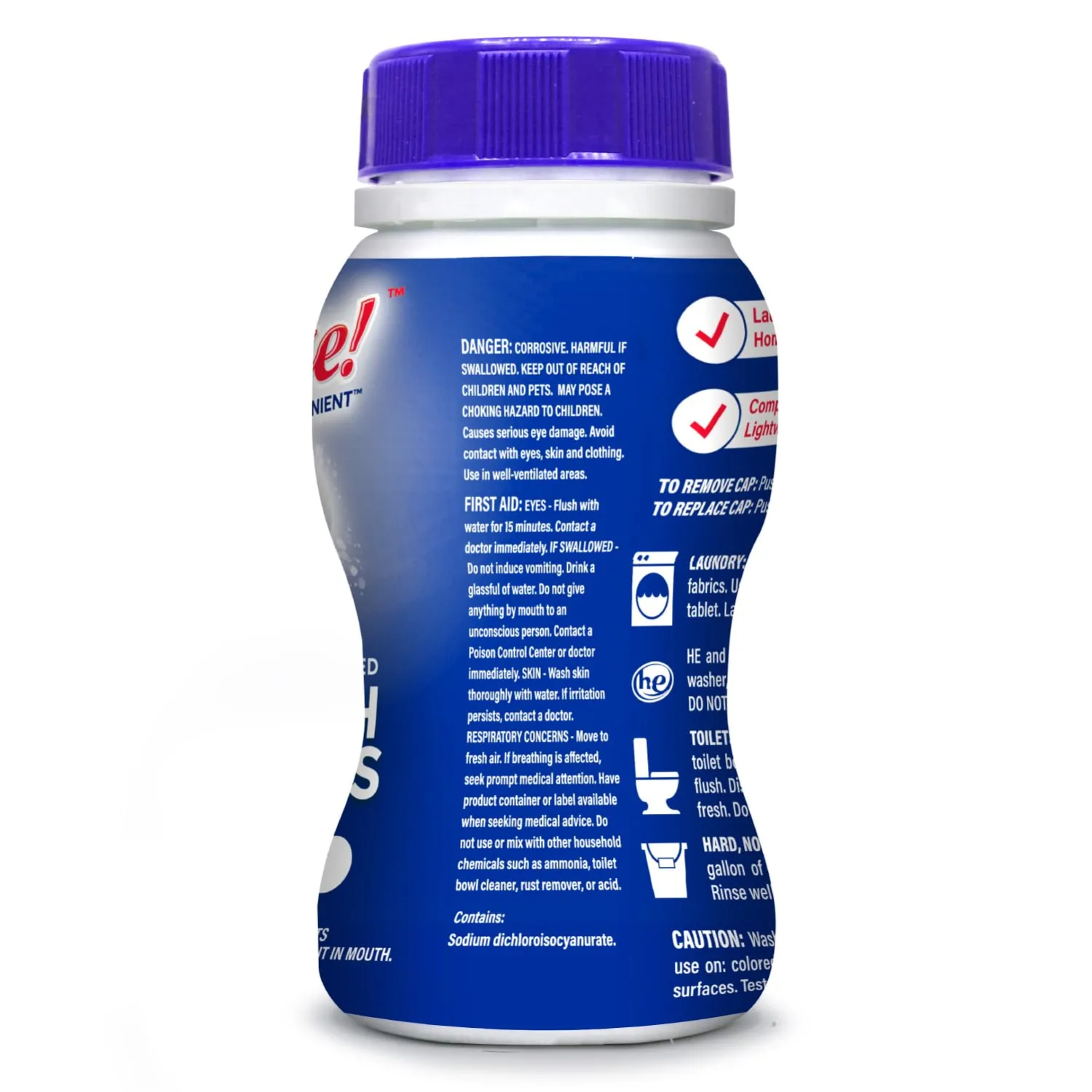 AMAZE Ultra Concentrated Bleach Tablets [32 tablets] - Original Scent - for Laundry, Toilet, and Multipurpose Home Cleaning. No Splash Liquid Bleach Alternative