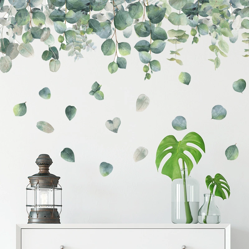 Crown Moulding Wall Stickers Living Room And Bedroom Wall Creative Decorations Beiyuan INS Style Eucalyptus Leaves