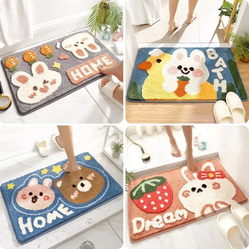 Cute Carpet Door Mat Entry Bathroom Non-slip