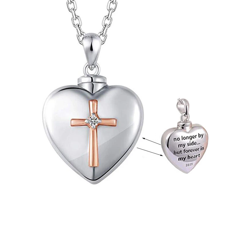 European And American New Cross Color Separation Urn Necklace Commemorative Relatives Pendant