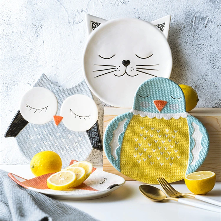 HomeCreativeCeramic Cute Pet Shaped Plate