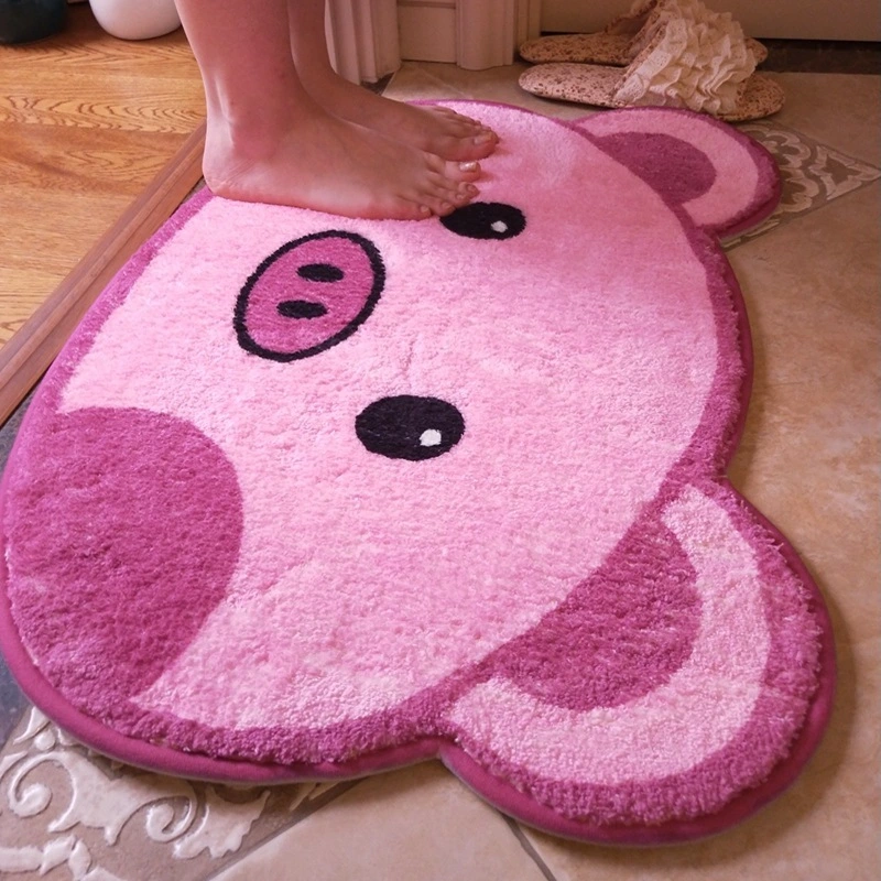 Cute Pig Shape Doormat Children's Room Cartoon