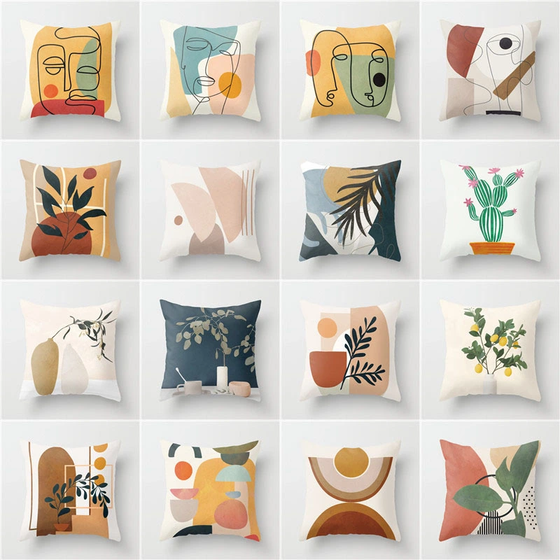 Morandi Color Ins Face Creative Funny Pillowcase