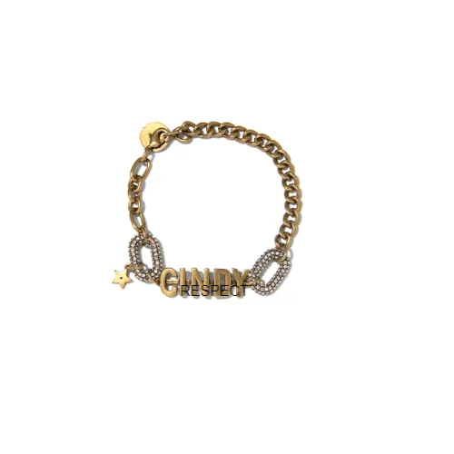 MCRY Jewelry Respect Yourself Chain Studded Bracelet