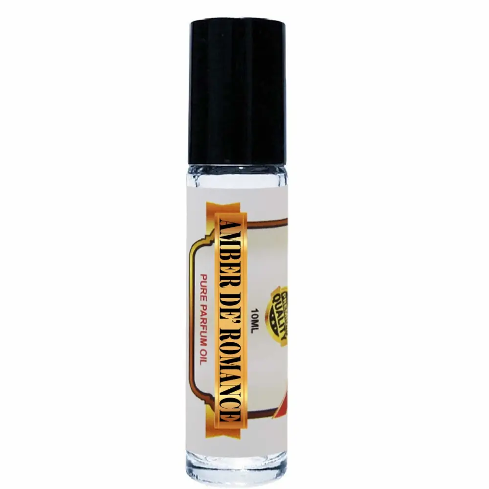 Premium Fragrance Oil; Pure Parfum 10ml Roller Bottle (Amber De' Romance)