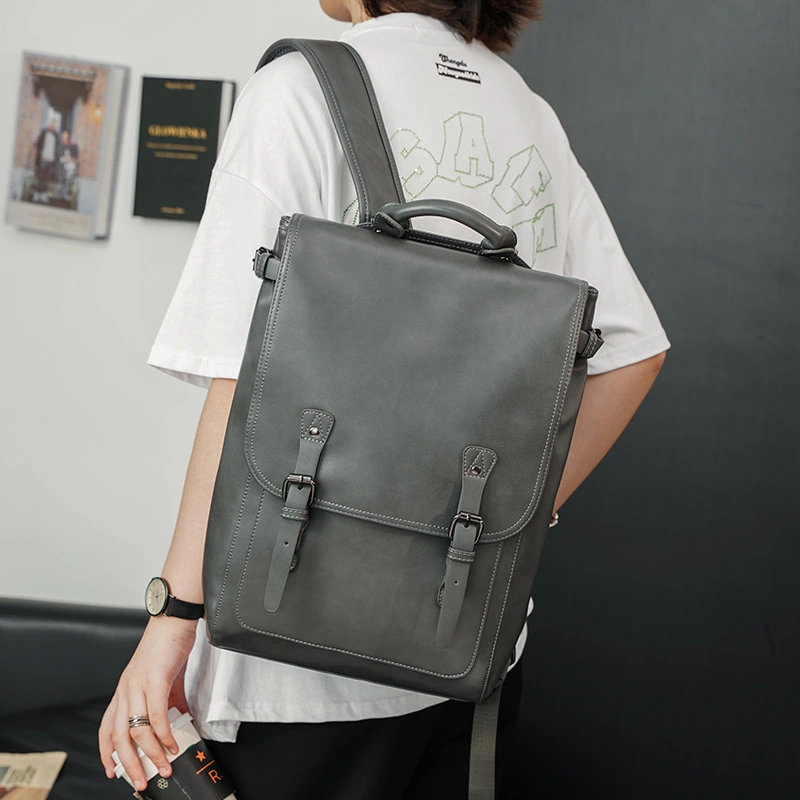 Fashionable Shoulder Black Grey Backpack For Men