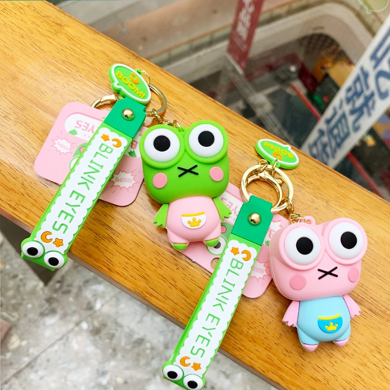 Eye-popping Frog Keychain Cute Cartoon Decompression Doll