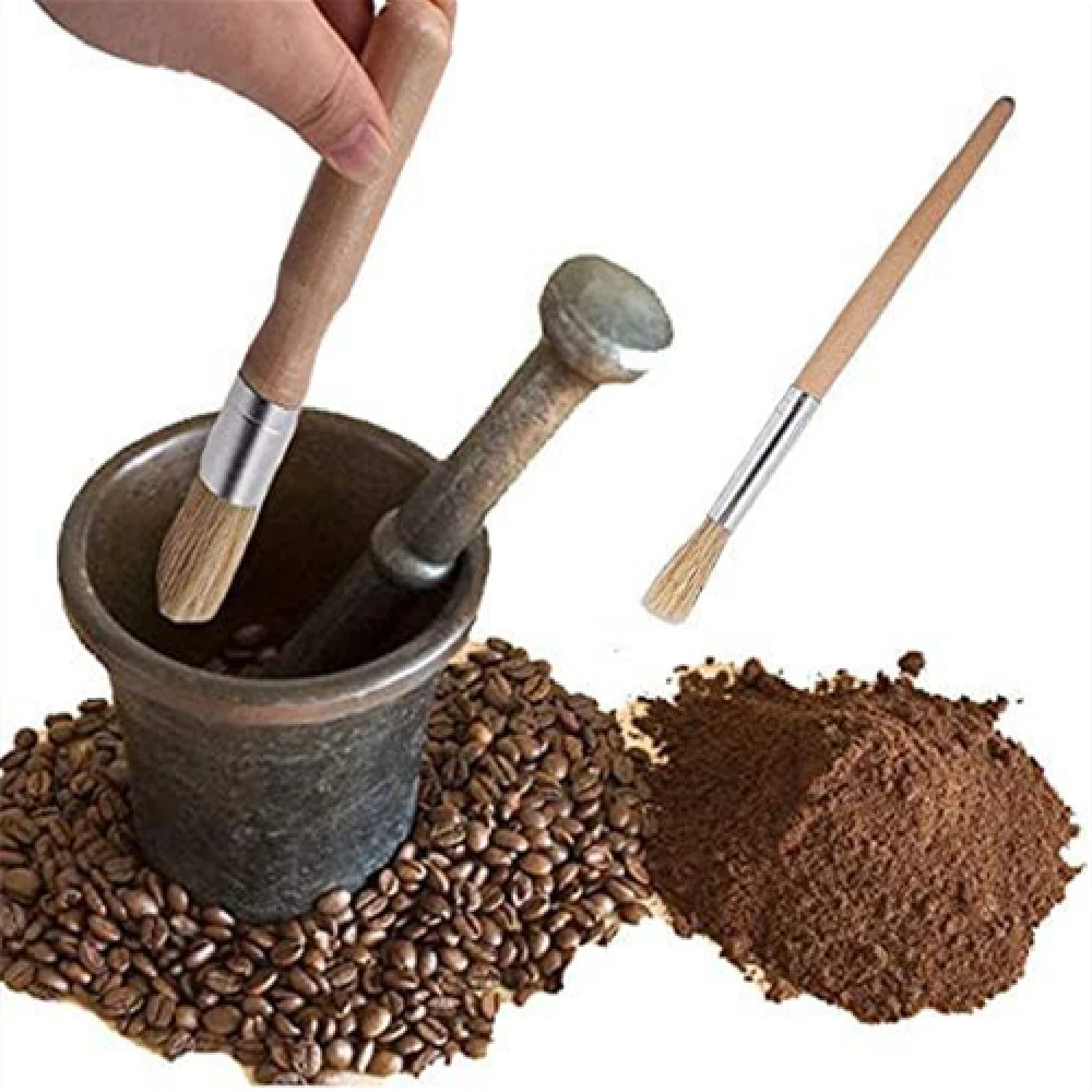 Coffee Machine Cleaning Brush Grinder Wooden