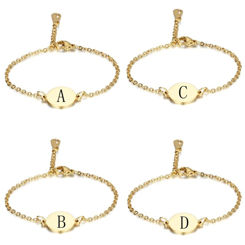 Fashion Round 26 English Letters Bracelet