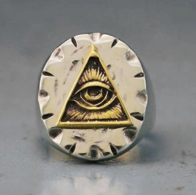 Alloy Ring Triangle Eye Of God