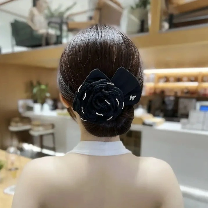 Large Flower Fabric Soft Wire Hair Iron