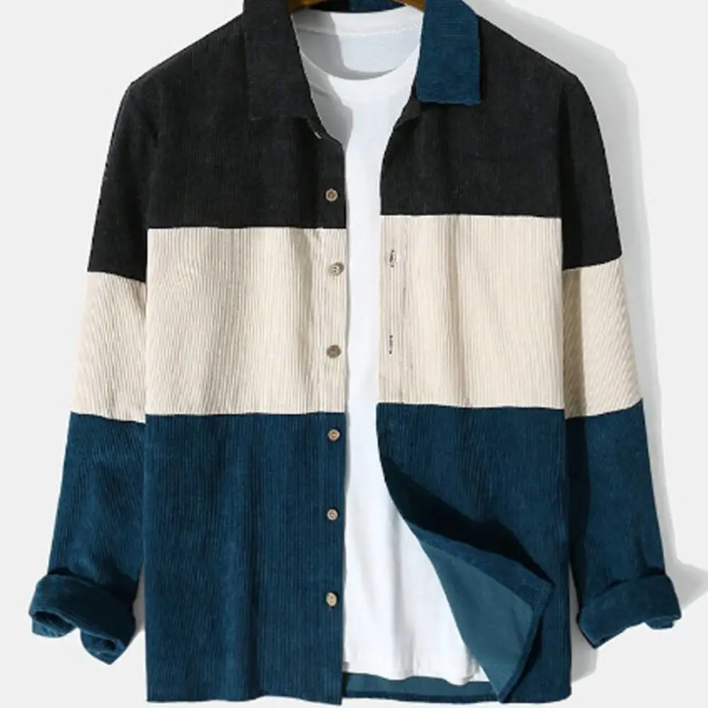 Autumn New European And American Leisure Men's Stitching Long Sleeve