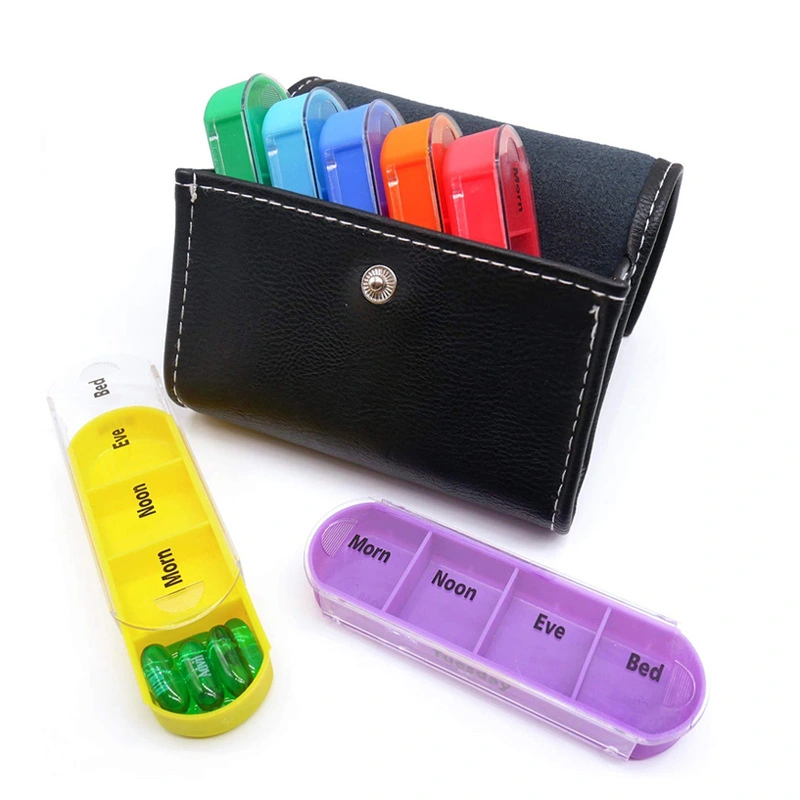 7 Days Daily Carrying Leather Case Waterproof Pill Case