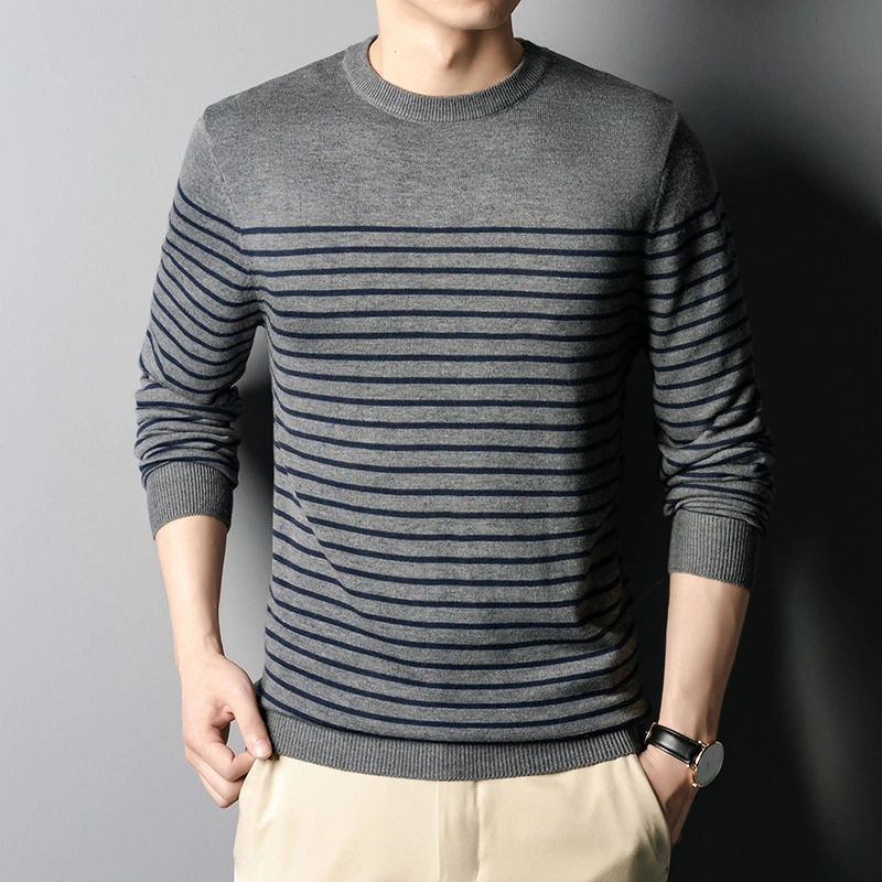 Autumn And Winter High-end Wool-containing Men's Knitted Shirt