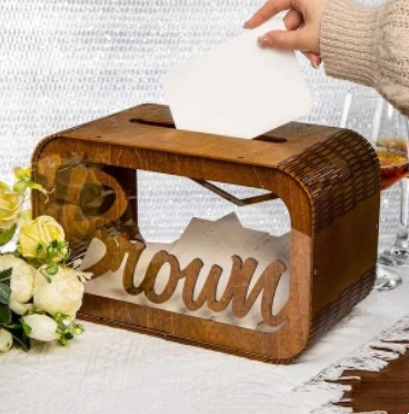 European And American Wedding Wooden Card Box Envelope Box