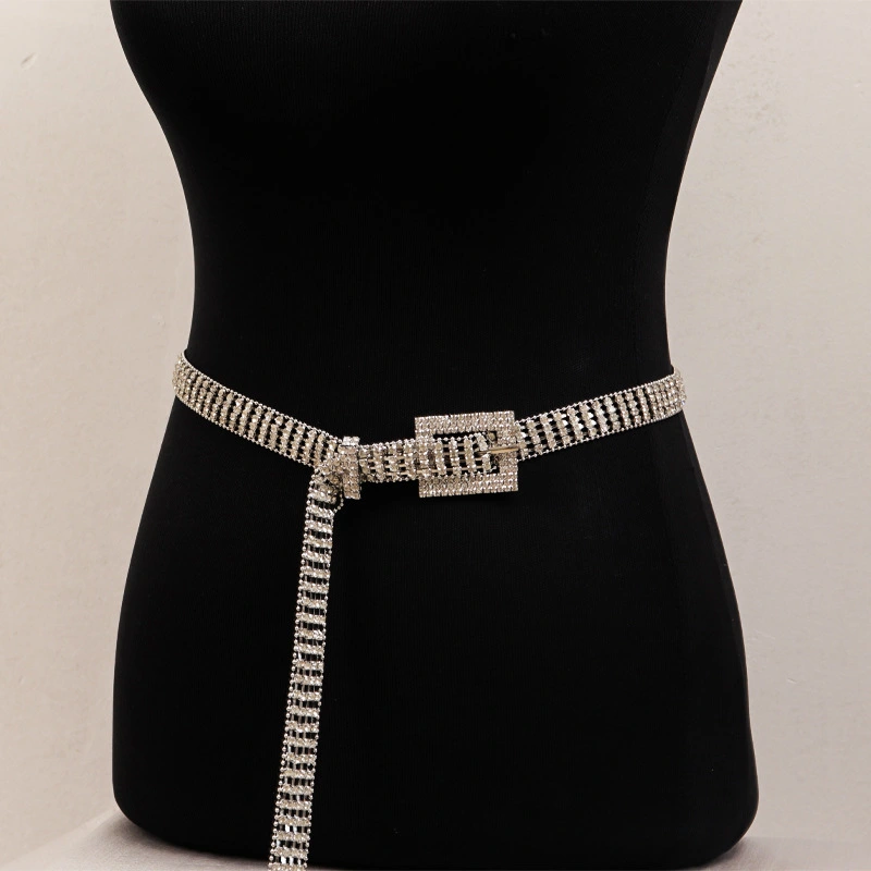 Women's Fashion Plating Rhinestone Full Diamond Belt