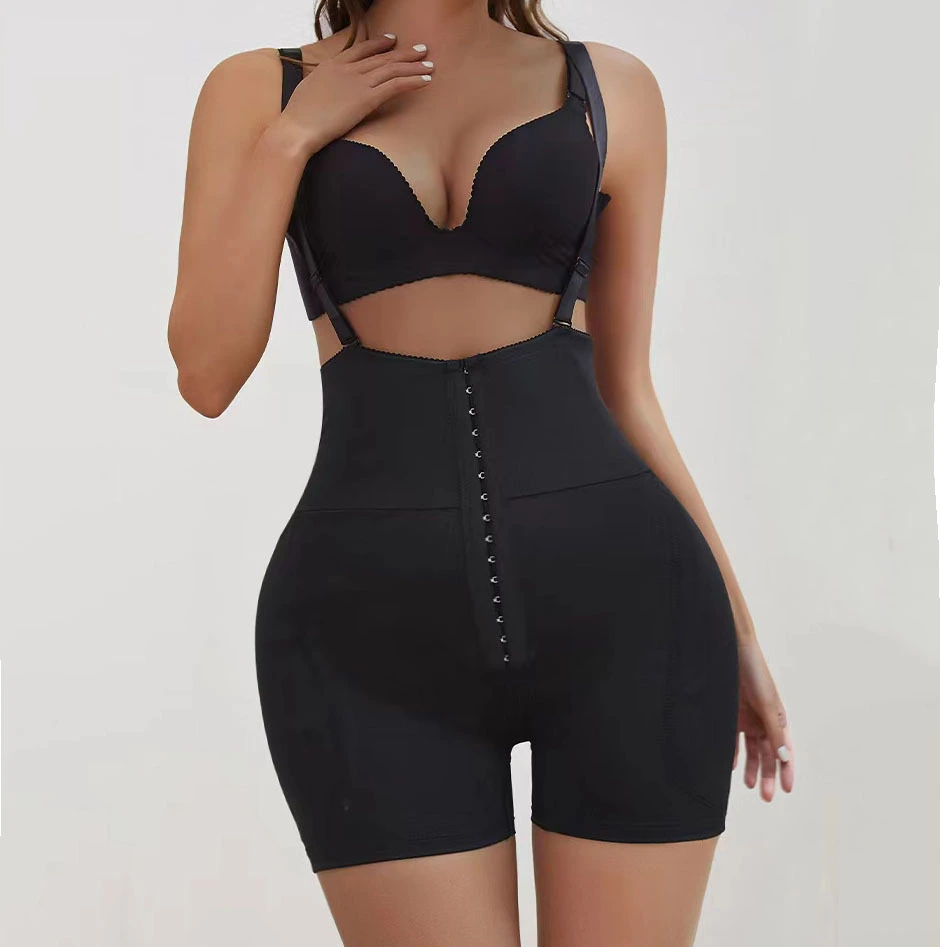 Adjustable Strap-breasted Hip Lift Pants With Removable Foam Pads