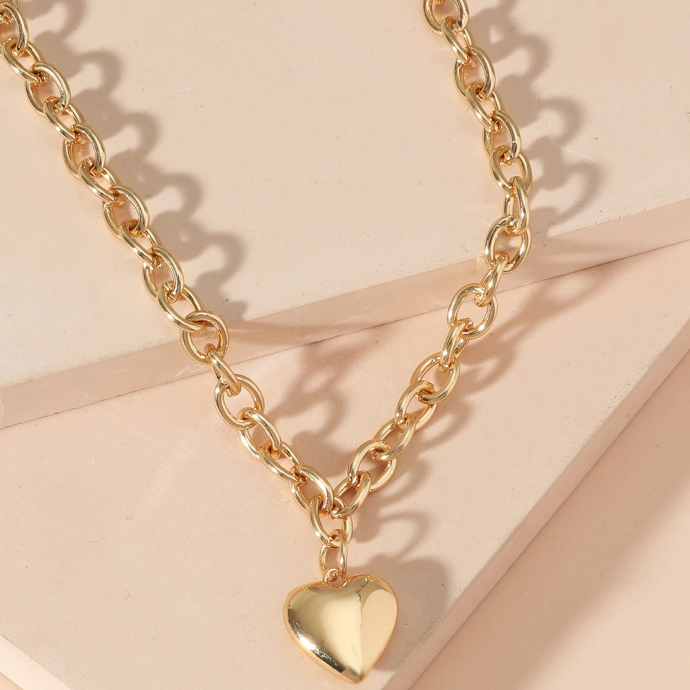 OT Buckle Gold Heart Necklace