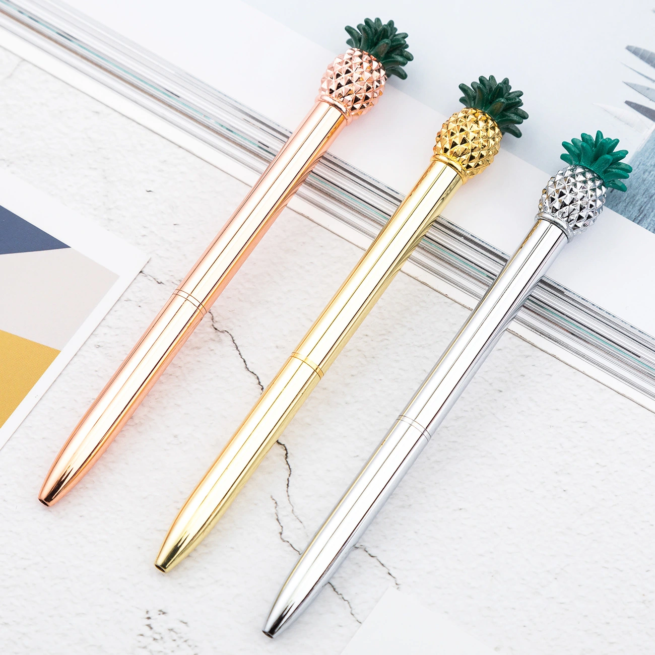 New Cute Pineapple Ballpoint Pen Metal