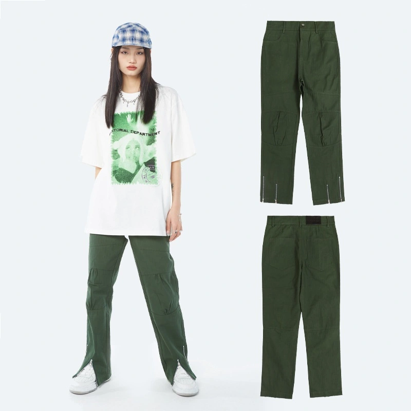 Retro Trend Unisex Zipper Versatile Trousers